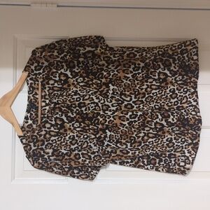 Talbot's Leopard Print SS blouse